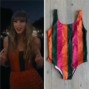 Anti Hero Striped Multicolor One Piece Swimsuit